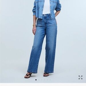 Madewell Petite Curvy Emmett Wide-Leg Jean Patch Pocket Edition